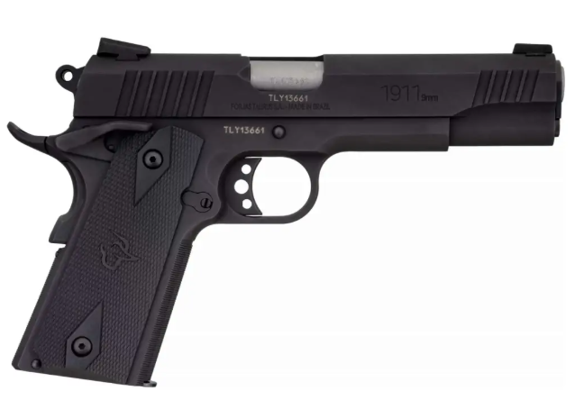 Taurus 1911 9mm Luger 5" 9+1 Matte Black Black Checkered Polymer